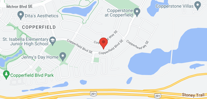 map of 1040 Copperfield Boulevard SE